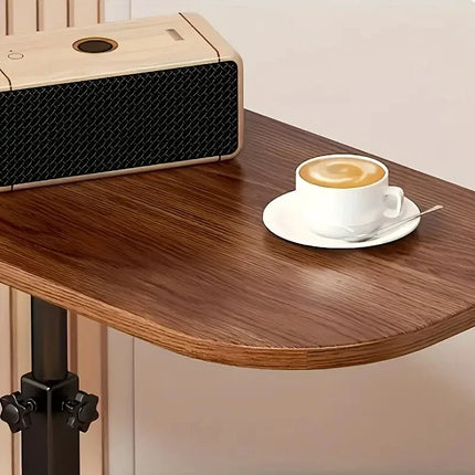 Luxury Adjustable Height Sofa Side Table Portable C-Shape Coffee Table with Cork Finish for RV Home Office Living Room Bedroom by zapcart