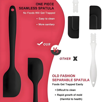 Choice Silicone Spatula Set 6 Piece Nonstick For Cooks by zapcart