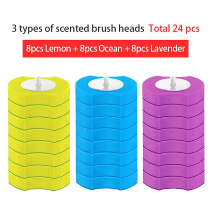 24PCS Disposable Toilet Bowl Refills Upgraded Toilet Bathroom Cleaning Sponges Pads Cleaner Heads Supplies Not Come With Holder by zapcart