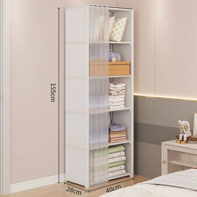 Dustproof Wardrobe Multifunctional Frame Reinforced Fabric Wardrobe Suitable for Household Large Capacity Furniture Wardrobe by zapcart