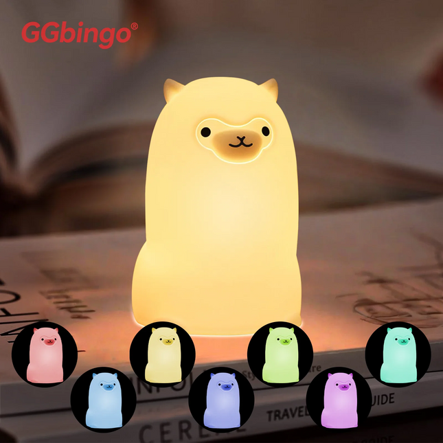 Cute Pear Night Light 7-Color Dimmable Touch-Controlled Night Light Silicone Stress Reducing Pat Duck Lamp USB Rechargeable by zapcart