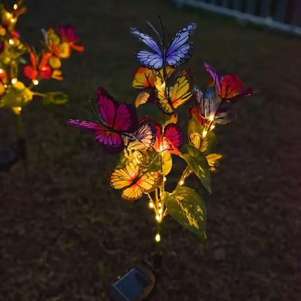 1pc Solar Garden Butterfly Lights Outdoor Waterproof Decorative Lamp Festival Garden Lights For Yard Garden Yard Path Decoration by zapcart