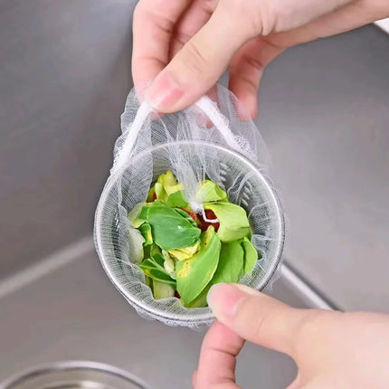 100-300Pcs Disposable Sink Filter Mesh Bags Polyester Material Kitchen Cleanning No Dirty Hand Strainer Household Food Residue by zapcart