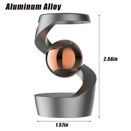 Desktop Rotating Gyroscope Finger Fidget Spinner Toy All Aluminum Alloy Spinning Gyro Silver Metallic Accents For Adults Gift by zapcart