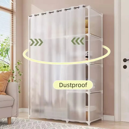 Dustproof Wardrobe Multifunctional Frame Reinforced Fabric Wardrobe Suitable for Household Large Capacity Furniture Wardrobe by zapcart