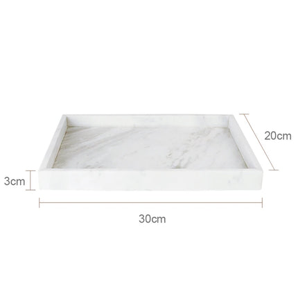 Volakos White Natural Marble Bathroom Set Soap Dispenser Soap Dish Toilet Brush Tissue Box Tray Bathroom Accessories by zapcart