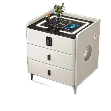 Smart Bedside Table with Combination Lock, Wireless Charging, and Multiple Functions Available; Suitable for Hotel Bedrooms. by zapcart