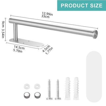 Adhesive Toilet Paper Holder Stainless Steel Tissue Hanger Waterproof Toilet Paper Stand Bathroom Accessories Paper Towels Hold by zapcart