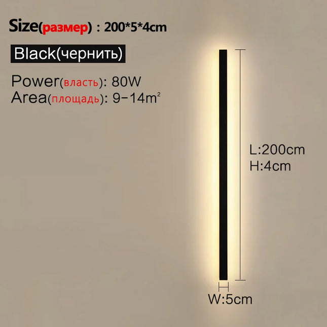 Waterproof Wall Light Outdoor Garden Wall lamps LED Lights Modern Nordic Living Room TV Background IP65 110/220v Wall washer by zapcart