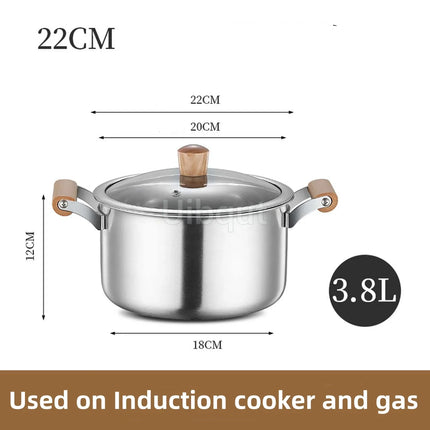 Uibqut Stainless Steel Double Bottom Soup Pot Home Cooks by zapcart