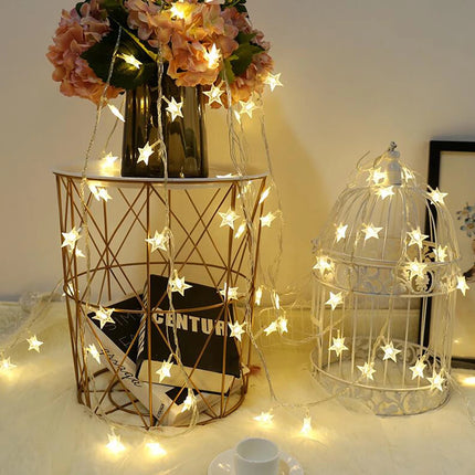 KIKIELF LED Star Fairy Lights Outdoor Garden Warm White by zapcart