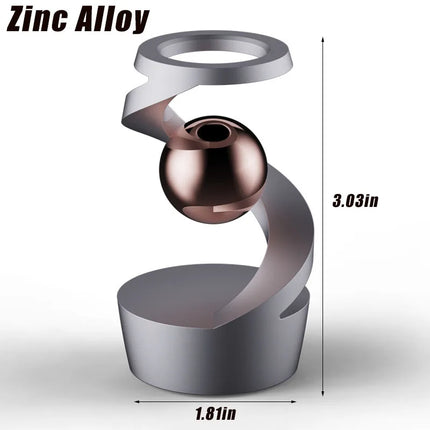 Desktop Rotating Gyroscope Finger Fidget Spinner Toy All Aluminum Alloy Spinning Gyro Silver Metallic Accents For Adults Gift by zapcart
