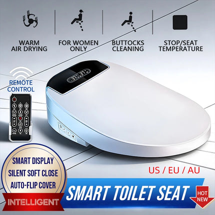 Toilet Remote Control Smart Instant Heating Display Toilet Seats Automatic flip cover Water Temperature and Pressure Adjustment by zapcart