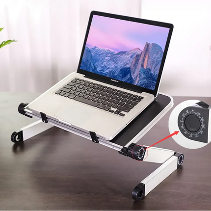Adjustable Folding Laptop Desk Portable for Bed Table Notebook Cooler Fan Stand Multifunctional Computer Table Lap Office Desk by zapcart