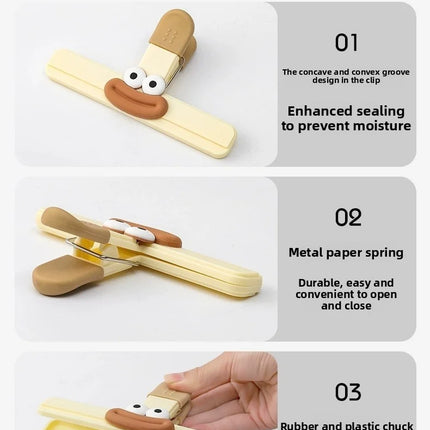 Creative Food Bag Sealing Clip Kitchen Storage Tool Plastic Refrigerator Snack Organizer Decorative Small Clips for Home Use by zapcart