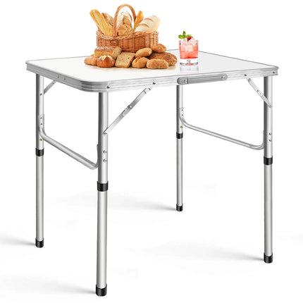 75CM Portable Adjustable Aluminium Alloy Folding Table, 2.5FT Table for Homework Compact Handy Camping Table Garden Party BBQ by zapcart