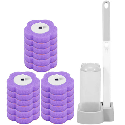 Upgrade Disposable Head Toilet Brush Set with Long Handle, Hygienic Replacement Cleaning Kit for Home Bathroom & WC Accessories by zapcart