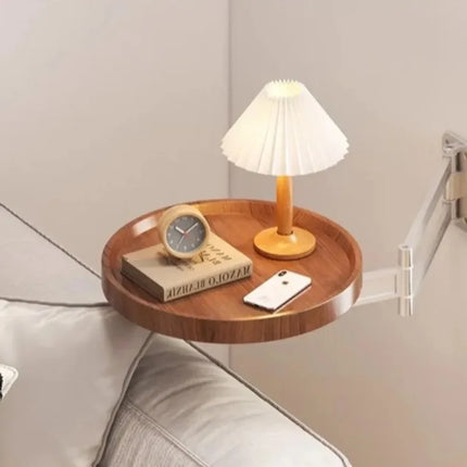 Foldable Wall Mounted Table Bedside Storage Cabinets Multi-Purpose Floating Shelves for Bedroom Living Room Compact Tea Tables by zapcart