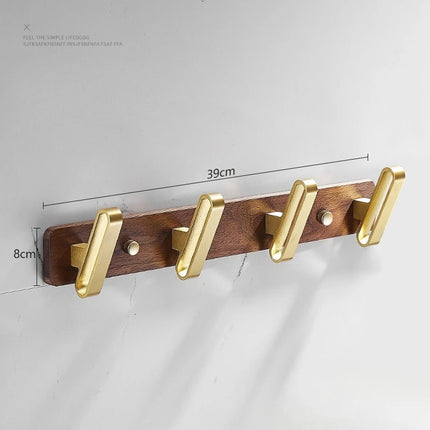 Walnut Wood Brushed Gold Bathroom Hardware Set Towel Rack Toilet Paper Holder Towel Bar Robe Hook Shelf Bathroom Accessories by zapcart