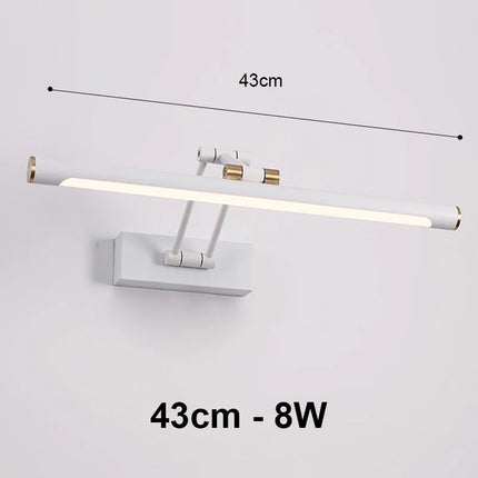 Mirror Light LED Wall Lamp Modern Bathroom Wall Light 43cm 58cm AC85 - 265V Indoor Lighting Bedroom Wall Sconces Light Fixtures by zapcart