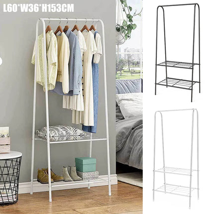 Carbon Steel Heavy Duty Clothes Rail, Multi-Functional Metal Garment Rack, Freestanding H type Storage Organizer, 60*36*153cm by zapcart
