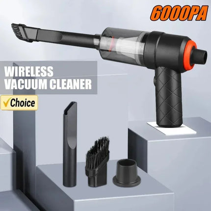 6000Pa Wireless Car Vacuum Cleaner Cordless Handheld Cleaning Robot Auto Vacuums Strong Suction Cleaner For Car by zapcart