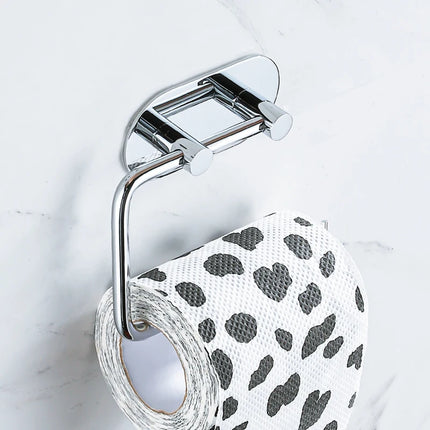 Stainless Steel Self Adhesive Toilet Paper Holder No Drilll Wc Wall Tissue Storage Bathroom Accessories Organization by zapcart
