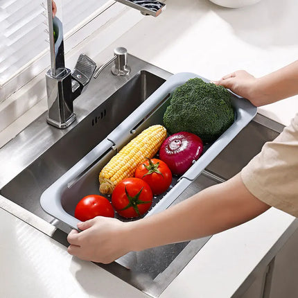 Retractable Sink Drain Rack Drain Basket Dish Shelf Adjustable Vegetable Fruits Washing Basin Filter Basket Kitchen Accessories by zapcart