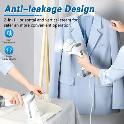 1500W Handheld Steam Iron Fast-Heat Garment Steamer Foldable Ironing Machine Household Electric Fabric Steamer for Home Travel by zapcart