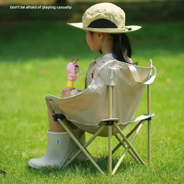Mini Portable Folding Moon Chair Curved Recliner for Kids Outdoor Camping Beach Chair Pink Age 2-8 Years Compact by zapcart