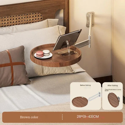 Foldable Wall Mounted Table Bedside Storage Cabinets Multi-Purpose Floating Shelves for Bedroom Living Room Compact Tea Tables by zapcart