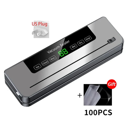Electric Vacuum Sealer Food Storage Seal Touch Button Dry/Wet Built-in Cutter Kitchen Food Sealing Vacuum packaging machine by zapcart