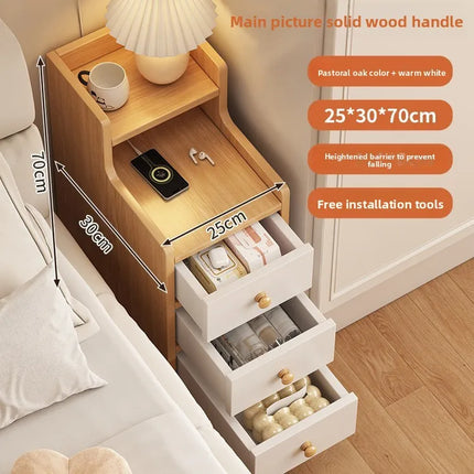 Bedside table Extremely narrow bedside crevice shelf bedside side low cabinet by zapcart