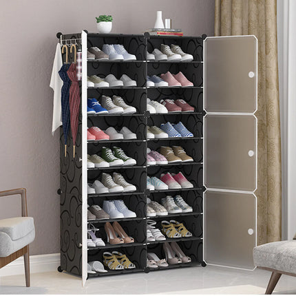 Vertical Shoe Rack Organizer Tall Shoe Rack Multi Layer Modern Multifunction Strong Load Bearing Large Capacity for Doorway by zapcart