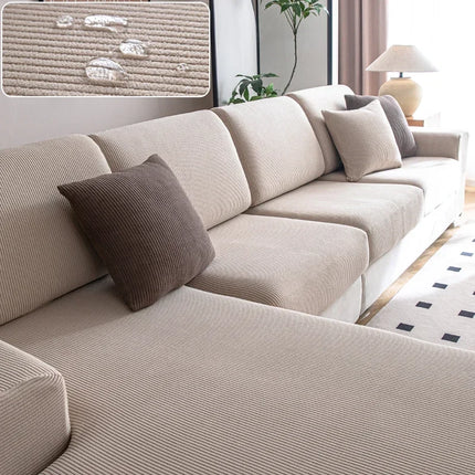 Waterproof Sofa Cover Luxury Adjustable Elastic Couch Cover for Living Room Sofa Seat Cover 1 2 3 4 seater l shaped full set by zapcart