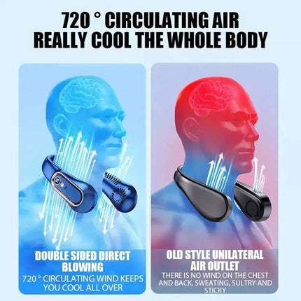 Neck Fan USB Portable Neck Fan Rechargeable Portable Cooler Neckband Bladeless~ by zapcart