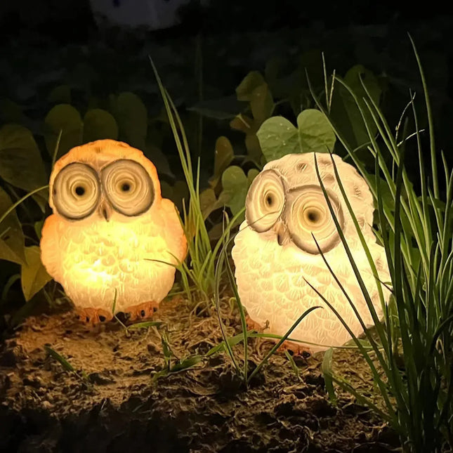 Solar Garden Lamp Owl Night Lights Outdoor Waterproof Courtyard Balcony Garden Lawn Landscape Decor LED Solar Powered Light by zapcart