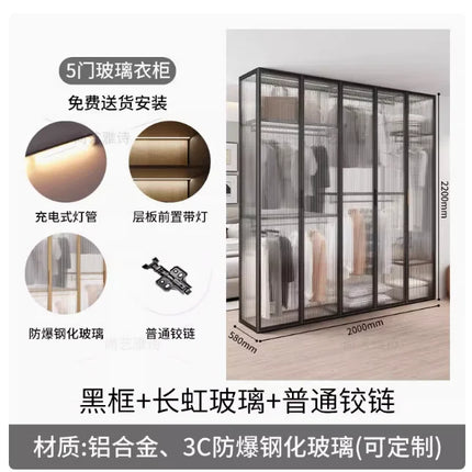 Living Room Bedroom Closet Storage Clothes Cupboard System Wardrobe Display Modern Minimalist Guarda Roupa Trendy Furniture by zapcart