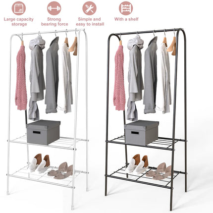 Carbon Steel Heavy Duty Clothes Rail, Multi-Functional Metal Garment Rack, Freestanding H type Storage Organizer, 60*36*153cm by zapcart