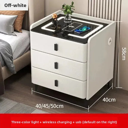 Smart Bedside Table with Combination Lock, Wireless Charging, and Multiple Functions Available; Suitable for Hotel Bedrooms. by zapcart