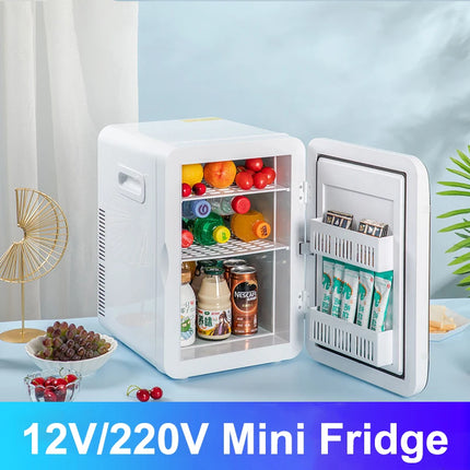 8L Mini Fridge Portable Car Home Cosmetics Fridge Outdoor Travel Camping Drink Cooler 12V/220V by zapcart