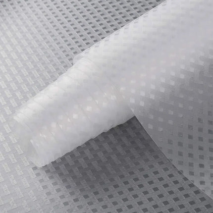 1 Roll White Clarity Shelf Liner For Kitchen Cabinets Non-Adhesive Drawer Liners Refrigerator Liner Non Slip Cabinet Liners For by zapcart