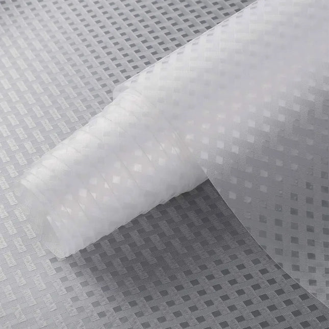 1 Roll White Clarity Shelf Liner For Kitchen Cabinets Non-Adhesive Drawer Liners Refrigerator Liner Non Slip Cabinet Liners For by zapcart