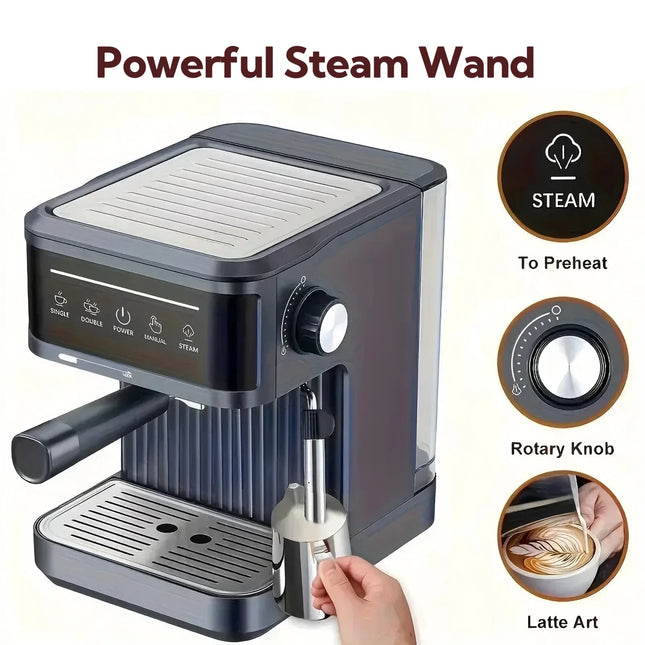 Home Coffee Machine 20Bar Pump Pressure Energy Saving Self-Cleaning Portable Small Coffee Grinder Machine for Home Office by zapcart
