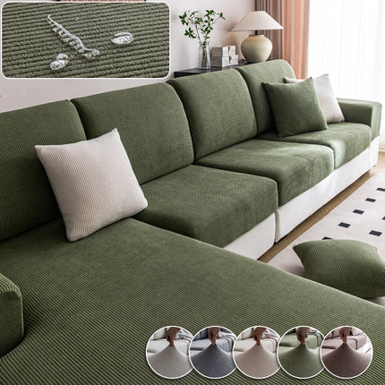 Waterproof Sofa Cover Luxury Adjustable Elastic Couch Cover for Living Room Sofa Seat Cover 1 2 3 4 seater l shaped full set by zapcart