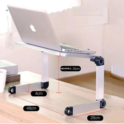 Adjustable Folding Laptop Desk Portable for Bed Table Notebook Cooler Fan Stand Multifunctional Computer Table Lap Office Desk by zapcart