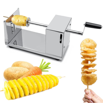 LMETJMA Manual Tornado Potato Spiral Cutter Twisted Potato Slicer Spiral Potato Cutter French Fry Potato Tornado Twister JT309 by zapcart