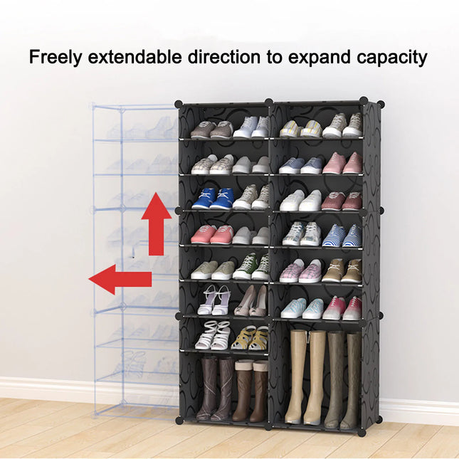 Vertical Shoe Rack Organizer Tall Shoe Rack Multi Layer Modern Multifunction Strong Load Bearing Large Capacity for Doorway by zapcart