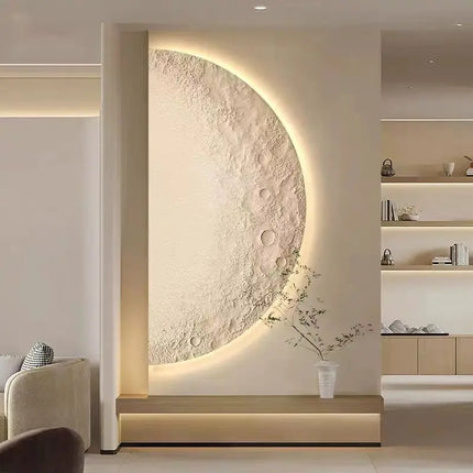 Moon Wall Painting Lamp Creative Minimalist Living Room by zapcart