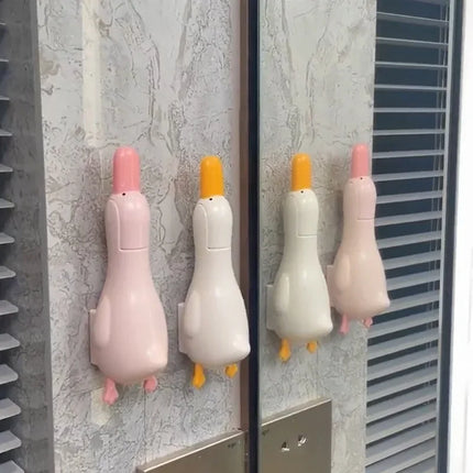 2-in-1 Hair Clip and Cleaning Clip with Duck Shape Design，Multi-functional Garbage Clip Wall-mounted for Bathroom and Kitchen by zapcart